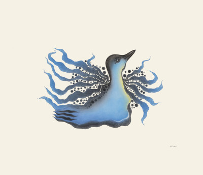 sparkling loon Inuit art print Canadian artists