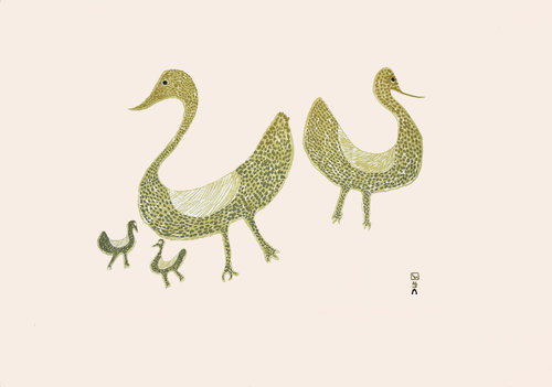 Family of Birds, 1965 by Sharni Pootoogook