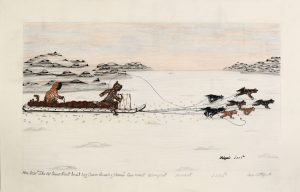 The All Important Inuit Dog Team Running Home