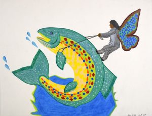 Untitled (Gliding on a fish)